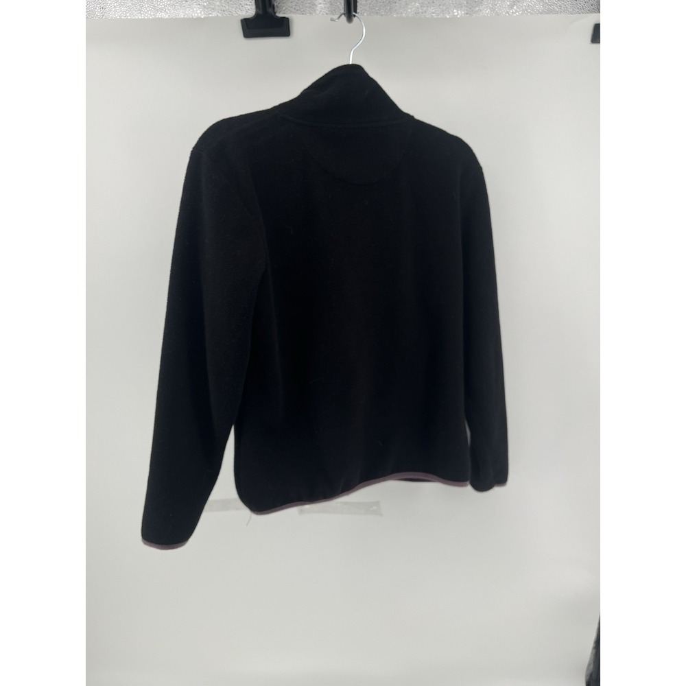 Queensboro Fleece Jacket Size Small Black Full Zip Long Sleeve Embroidered Logo - Picture 3 of 6